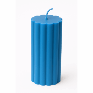 Silindir Tırtıklı Mum - MAVİ