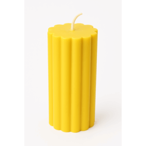 Silindir Tırtıklı Mum - SARI